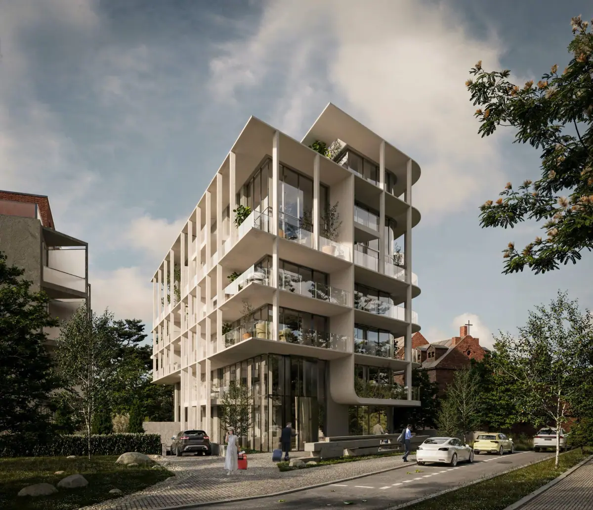 BaySuites - wizualizacja budynku od ulicy