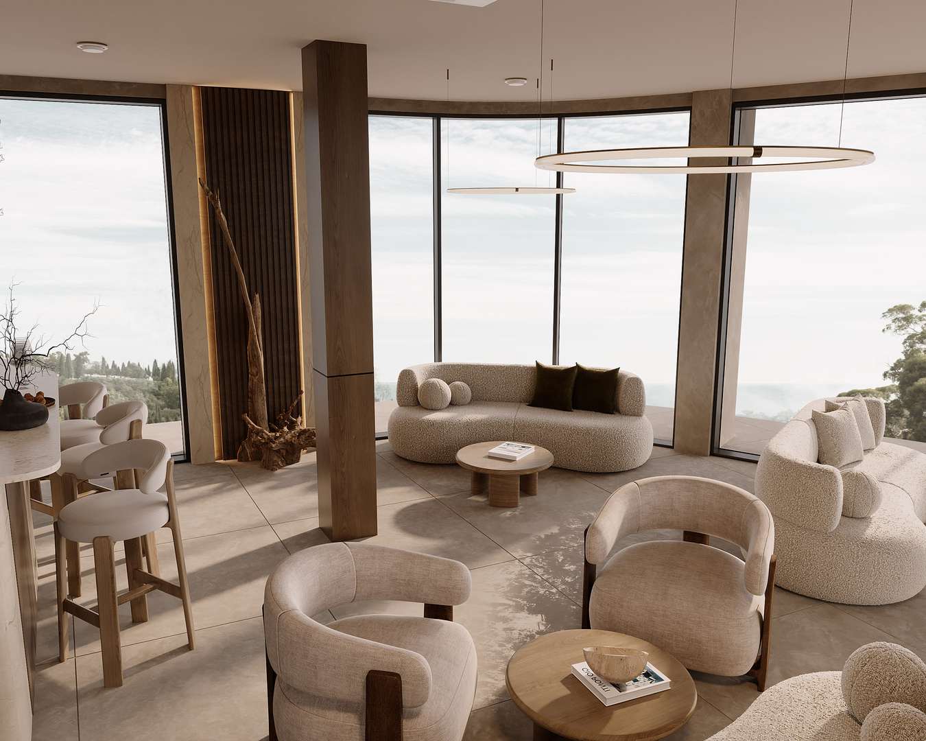 Panoramiczna strefa relaksu BaySuites